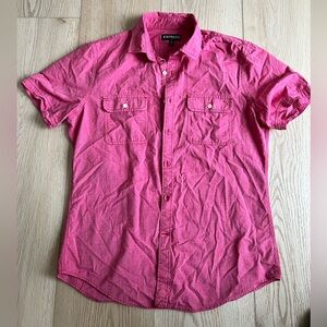 Express Vibrant Pink Cotton Shirt